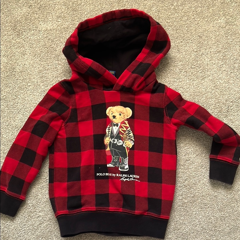 Polo by Ralph Lauren Red and Black Plaid Hoodie